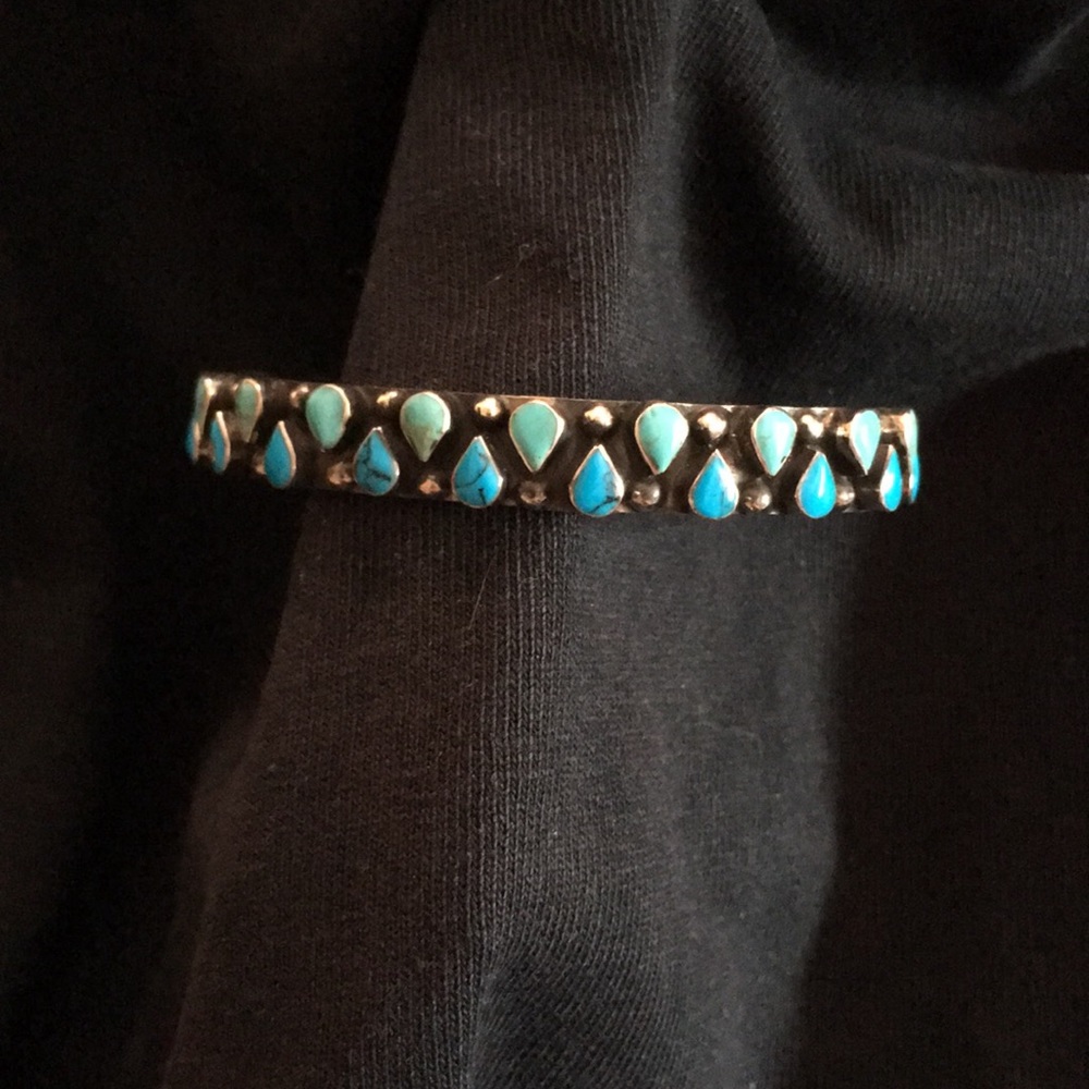 Mexican silver and turquoise bracelet